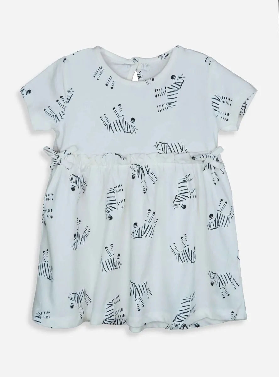 Zebra Printed Baby Girls Dress