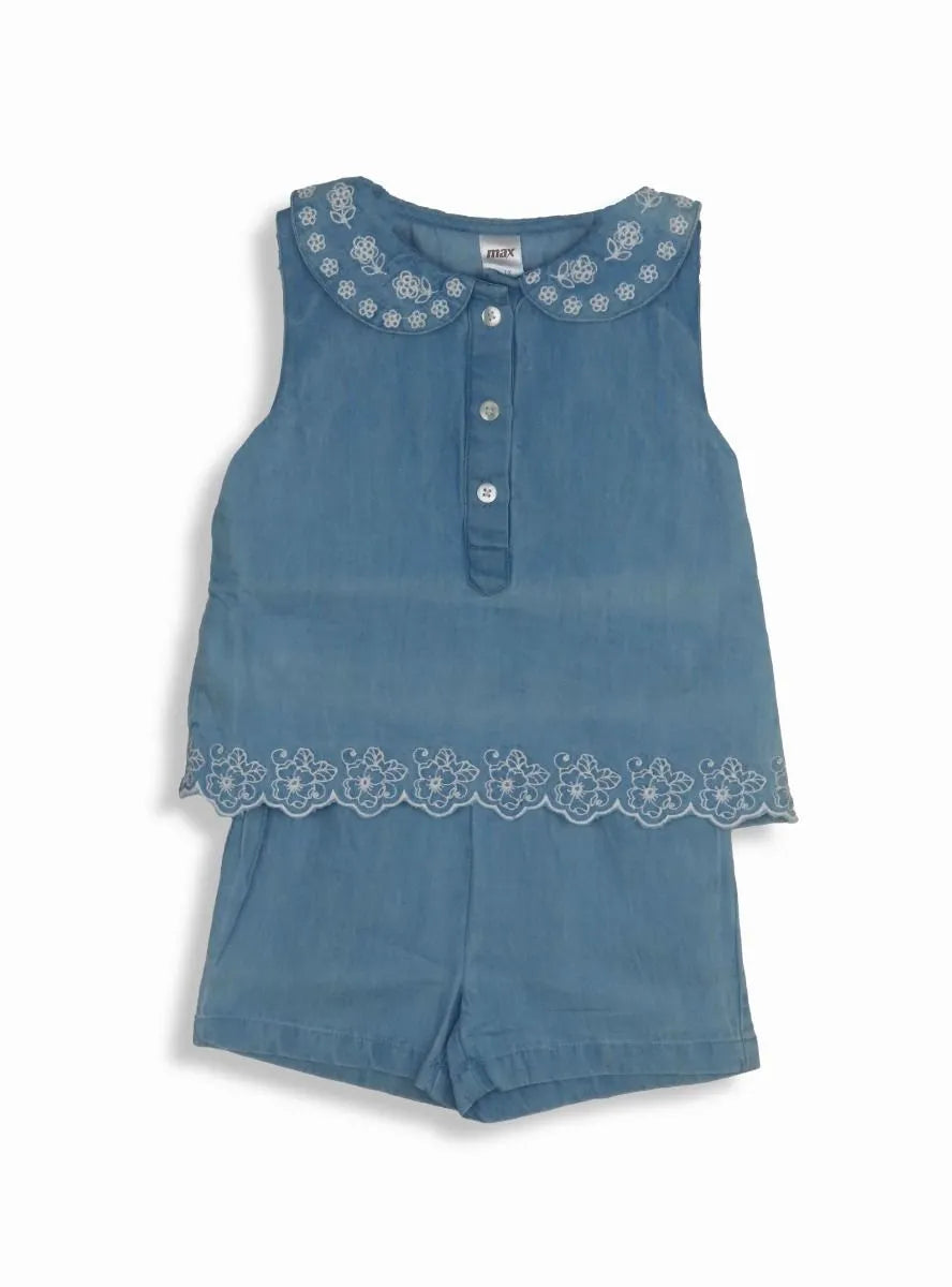 Baby Girls Denim Jumpsuit