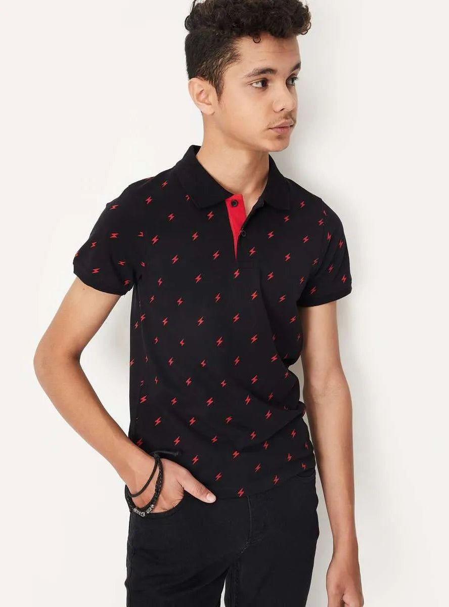 Older Boys Polo Black