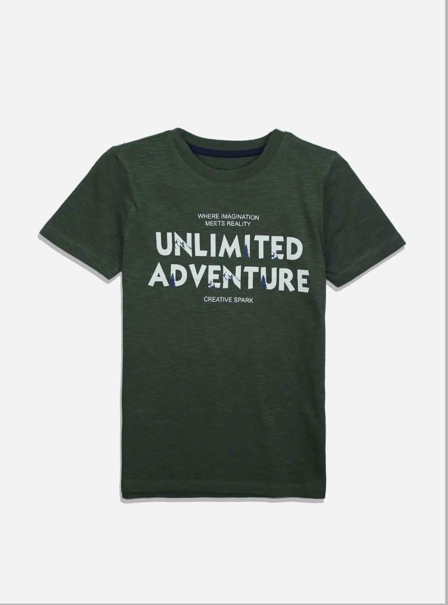 Boys Olive Slub T Shirt