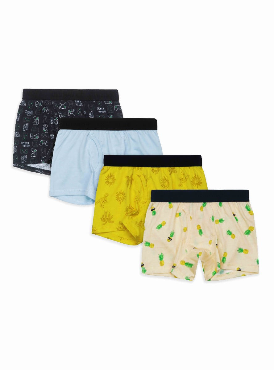 OLD NAVY Boys Knit Stretch 4 pack Boxer Shorts
