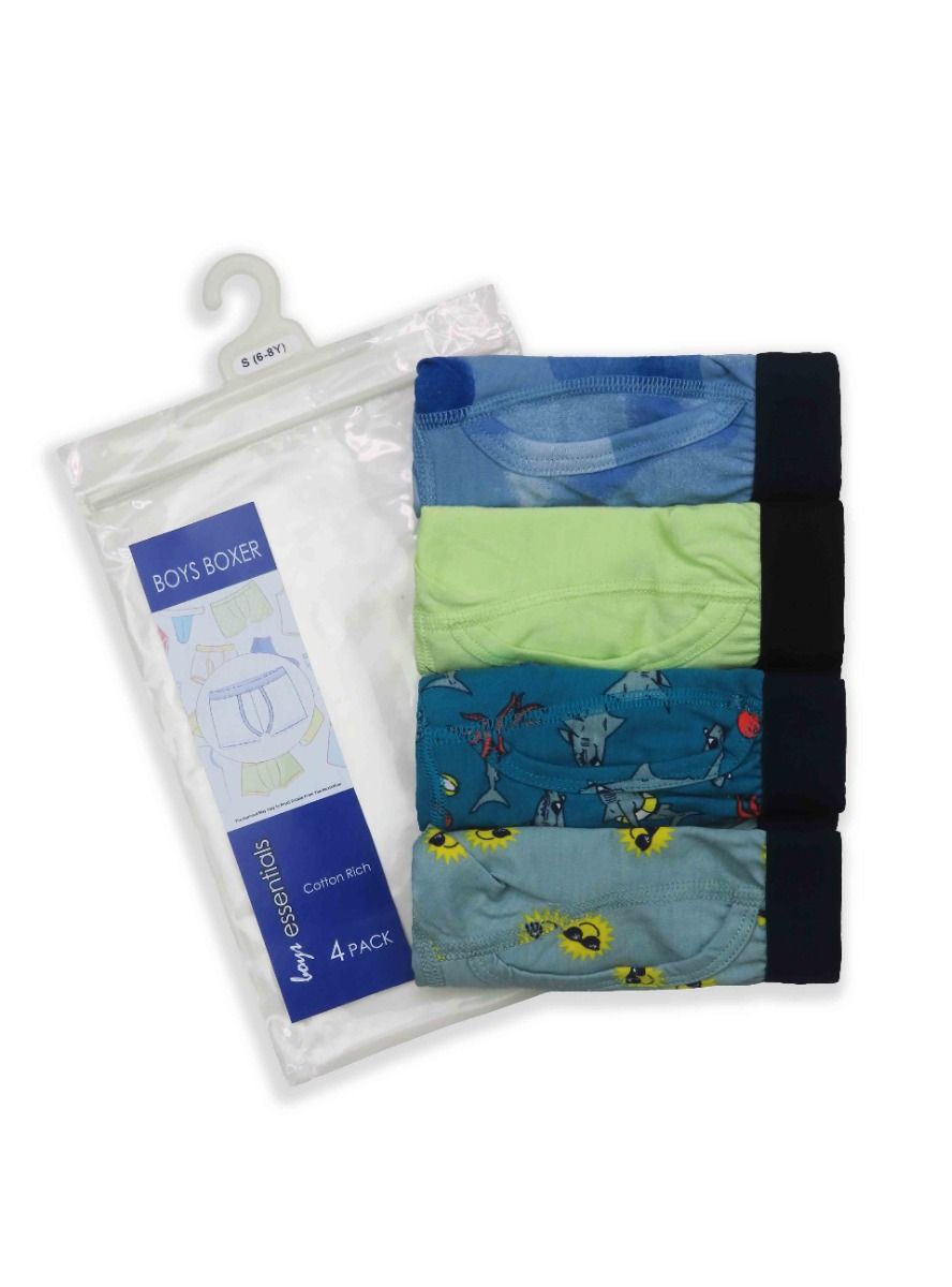 OLD NAVY Boys Knit Stretch 4 pack Boxer Shorts