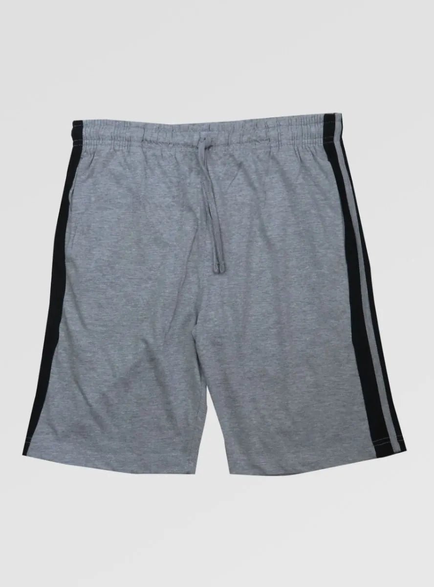 Mens Knit Shorts Grey Melange