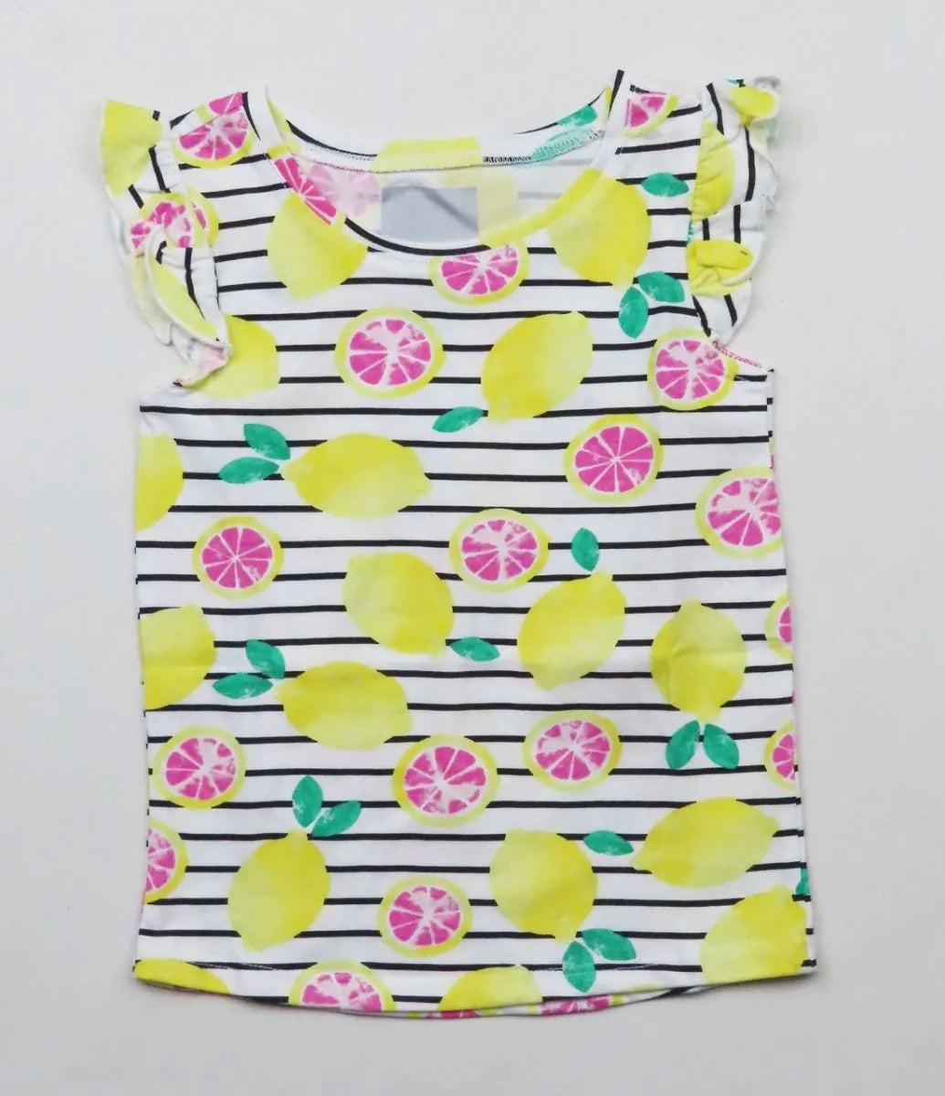 Baby Girls Printed Fancy Top White Aop