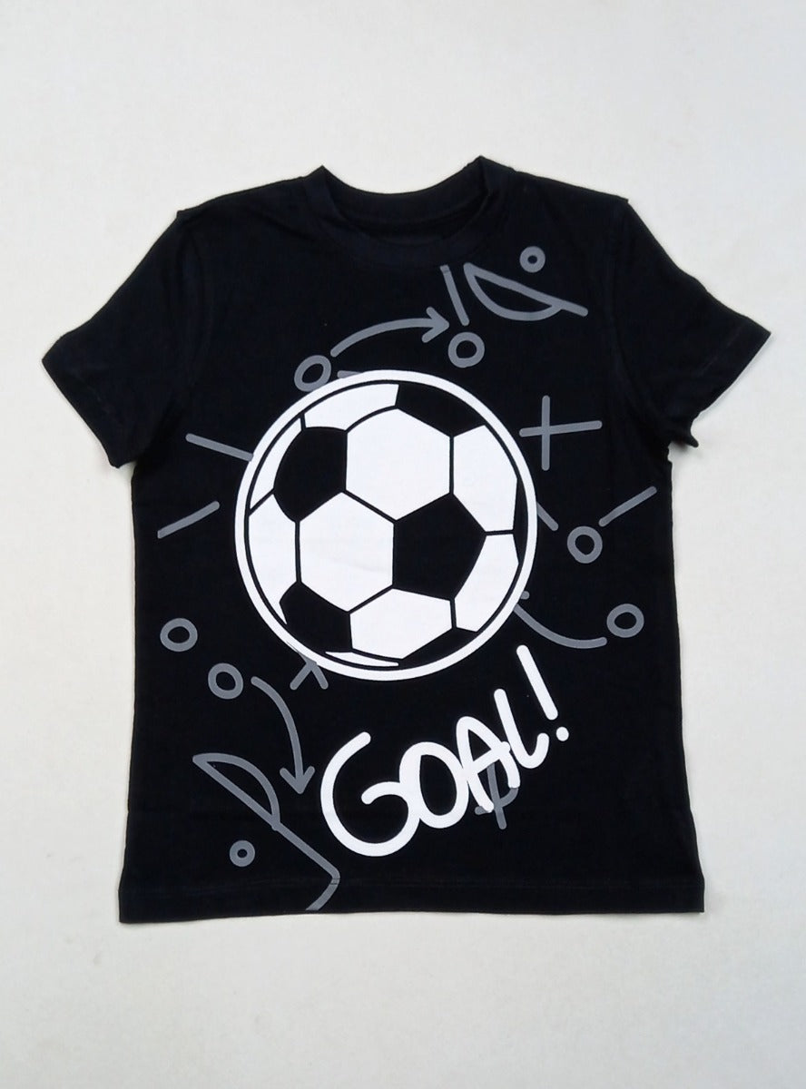 Girls Printed T Shirt Black