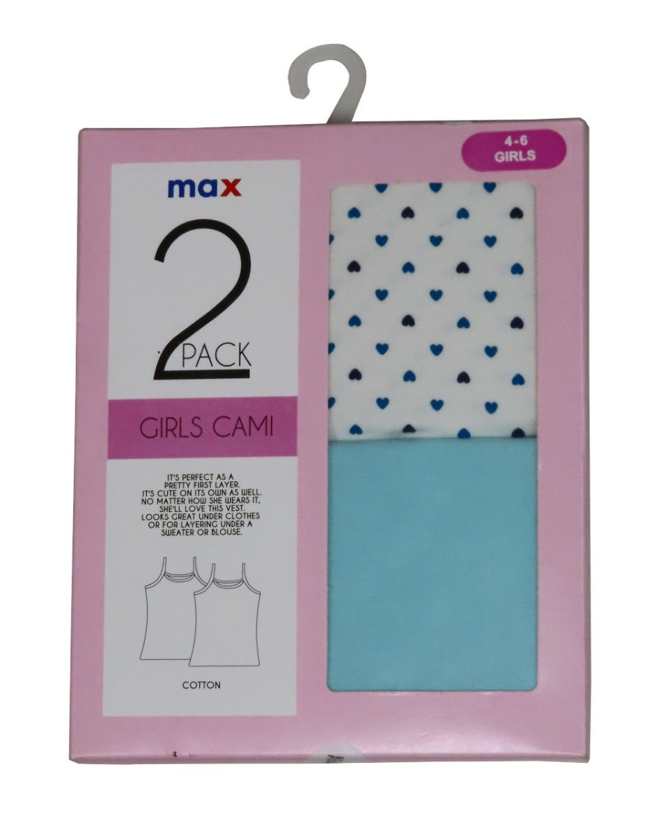 Girls Stretch 2 pack Camisoles