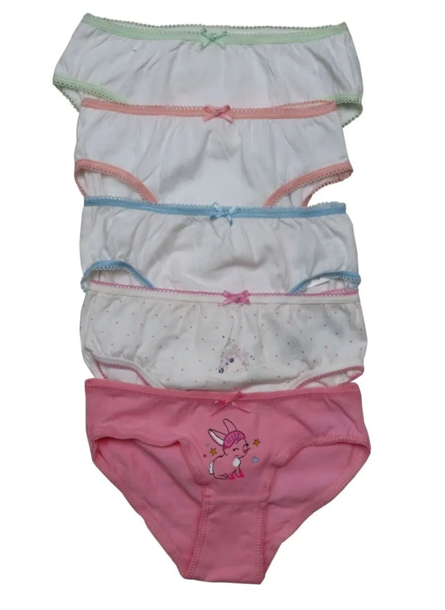 Girls 5 Pack Briefs