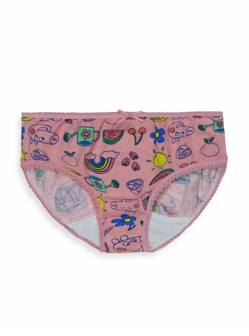 Girls Printed 5 Pack Briefs