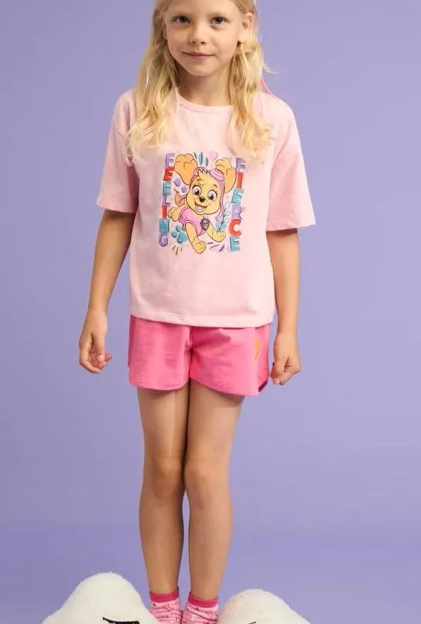 Girls Printed Shorty Set