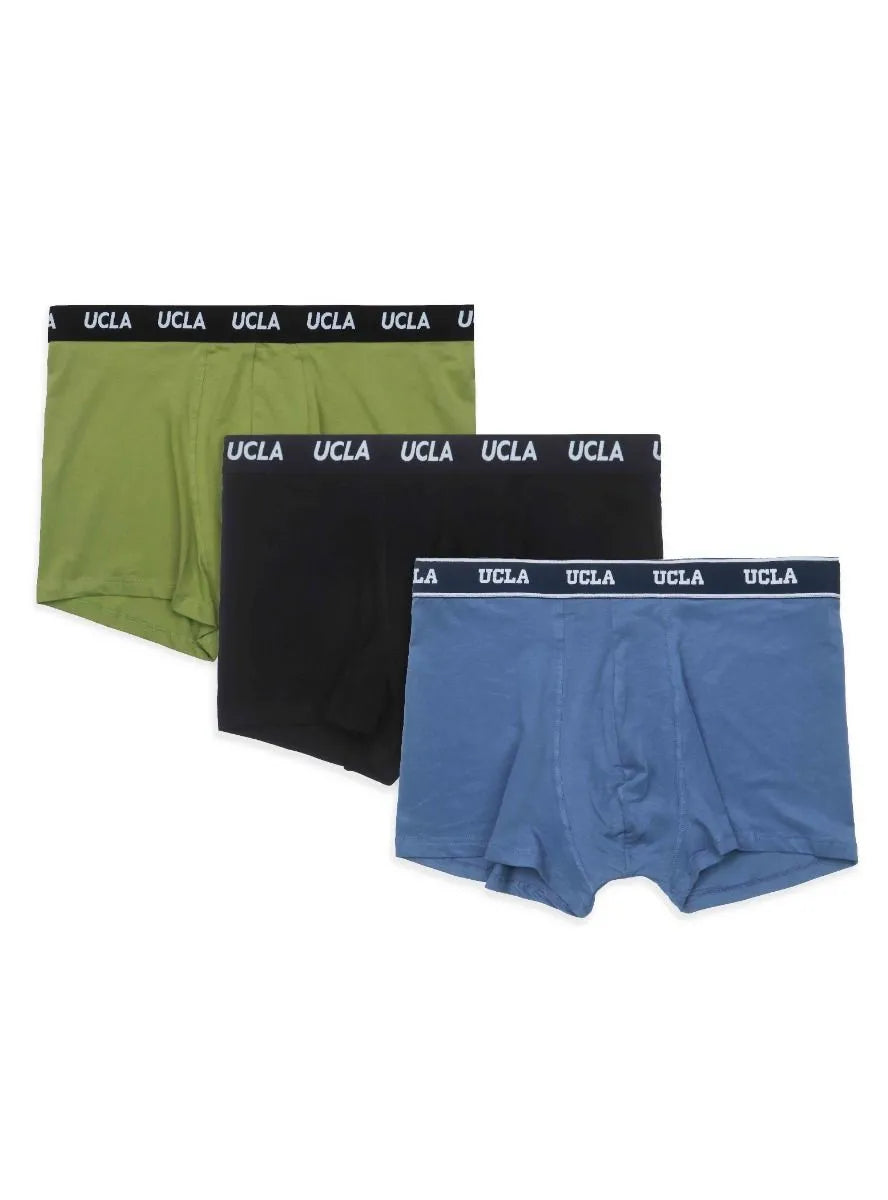 UCLA Mens Stretch Knit 3 Pack Boxer Briefs