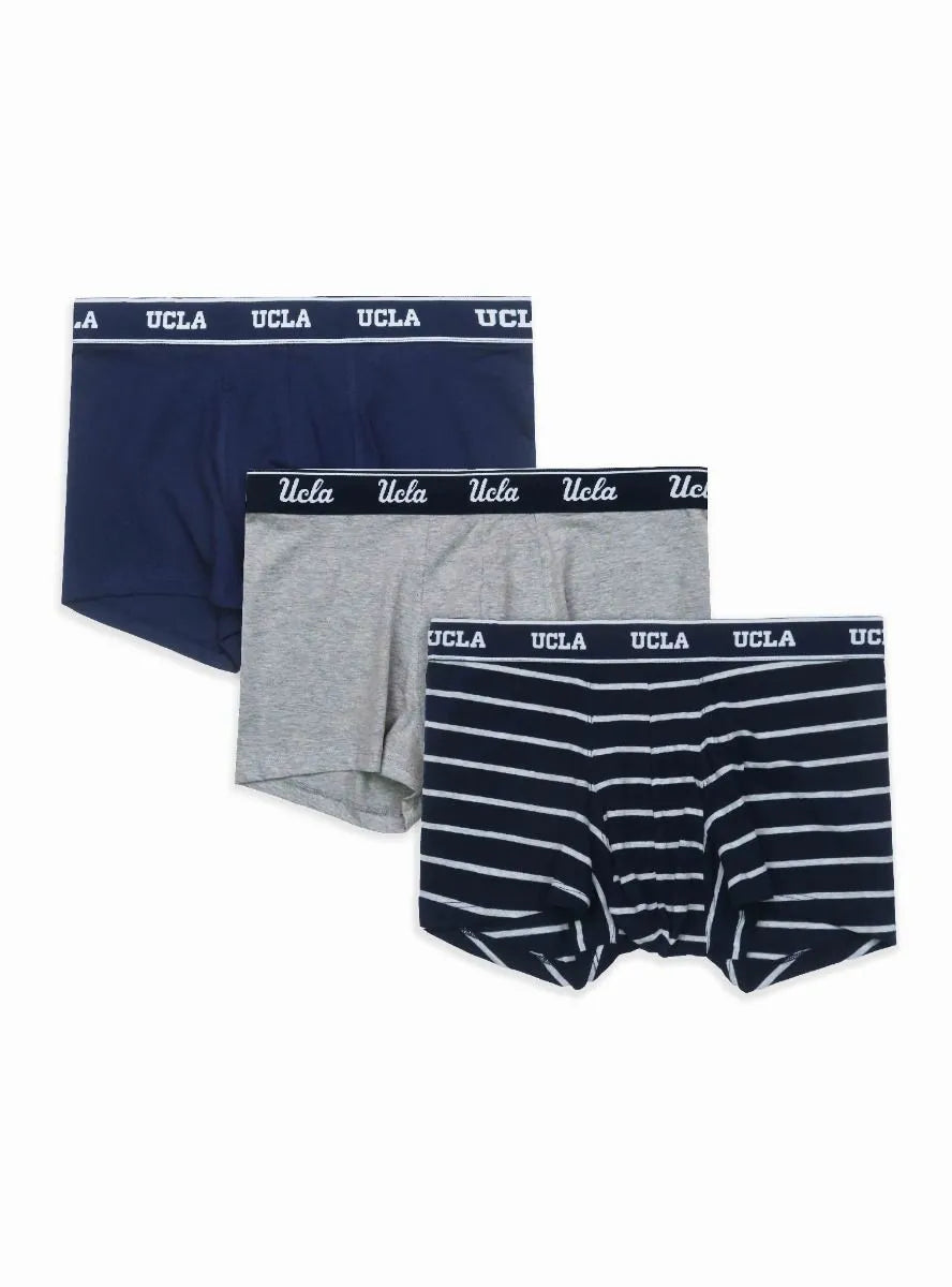 UCLA Mens Stretch Knit 3 Pack Boxer Briefs