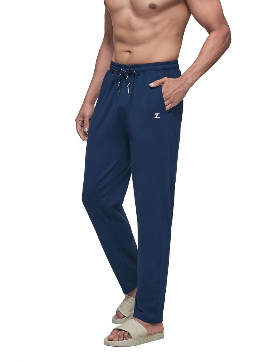 Mens Cotton Modal Navy Track Pant