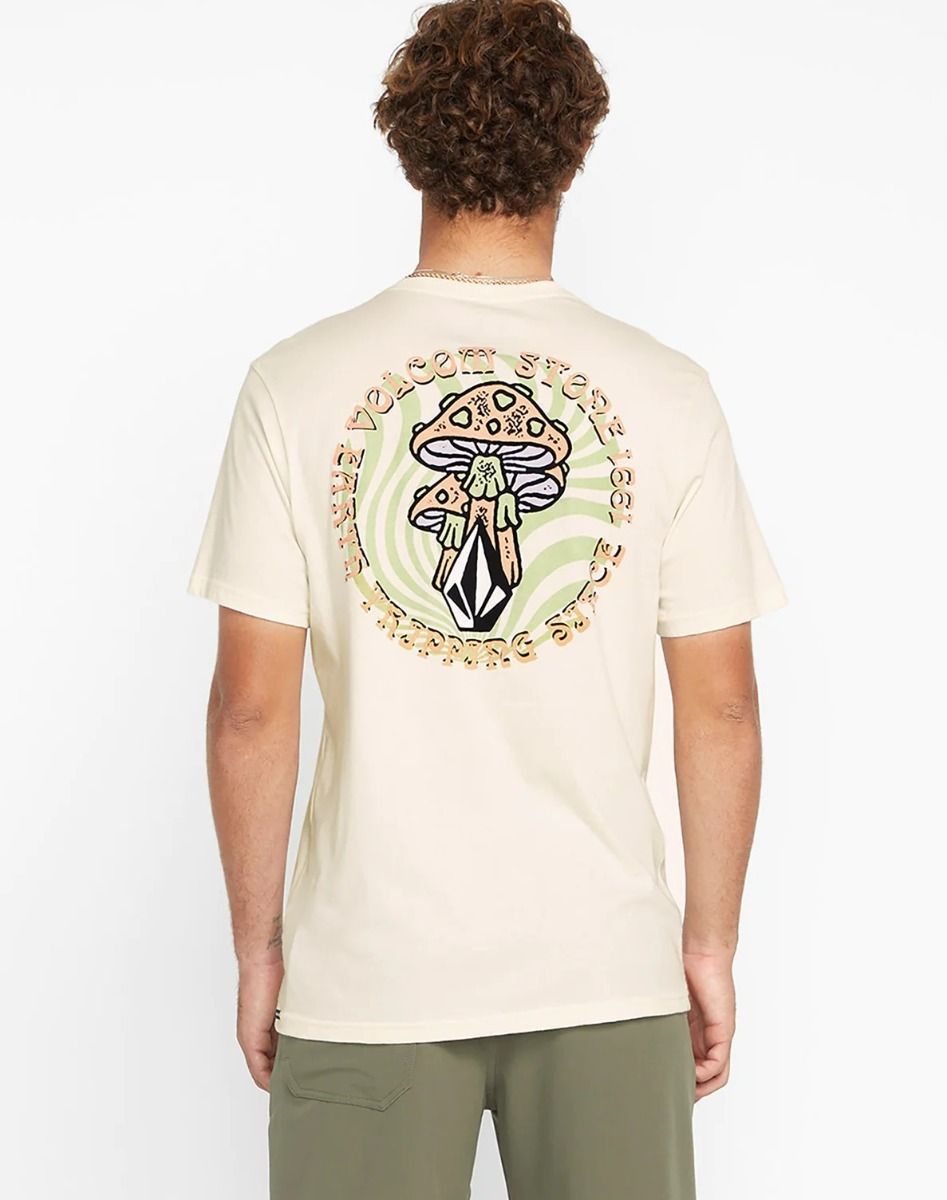 Mens Off White Mushroom Print T Shirt