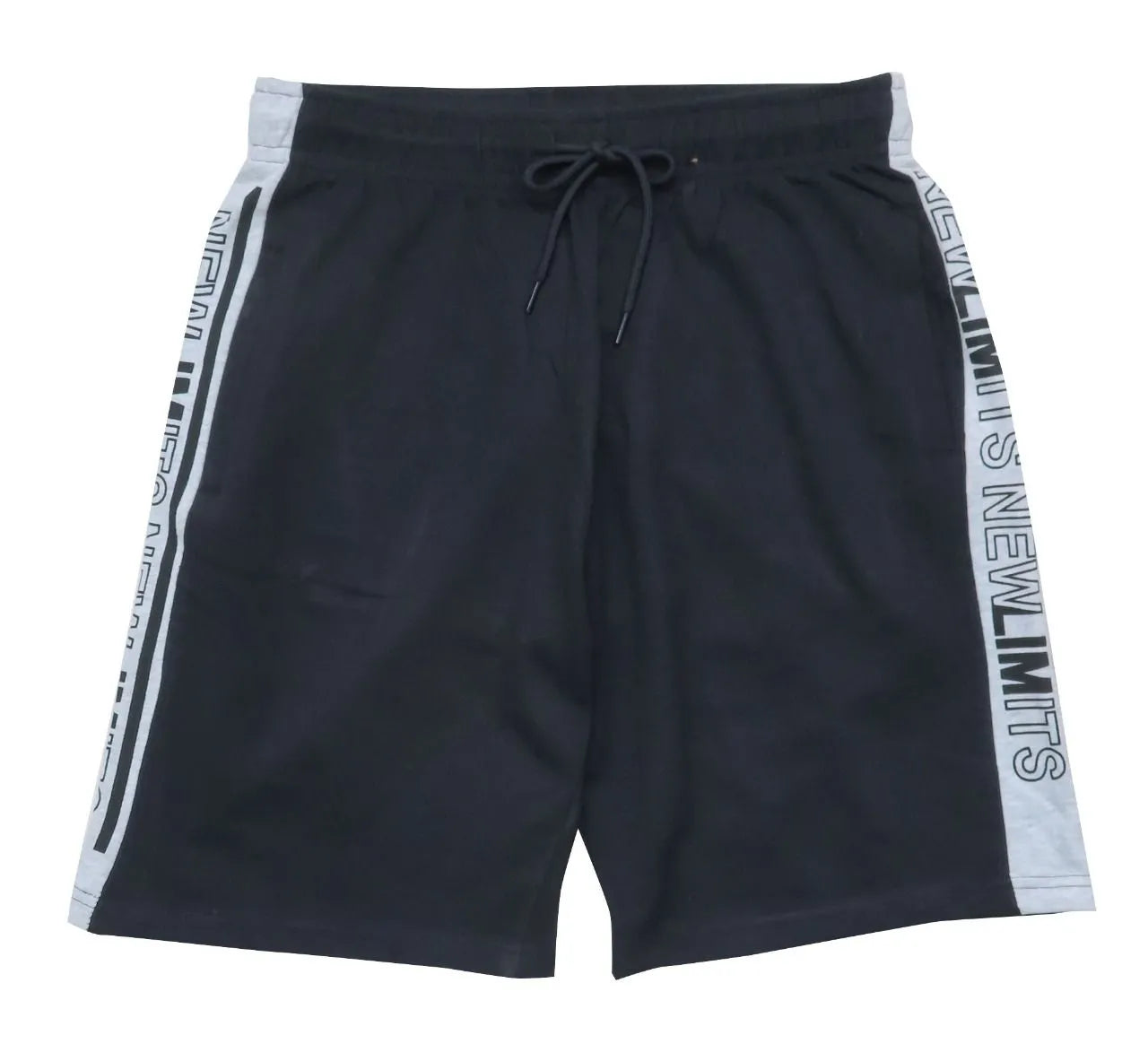 Mens French Terry Panel Shorts Black