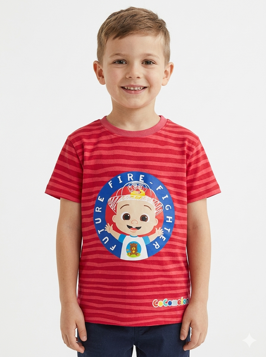 Boys Red Striped T-Shirt