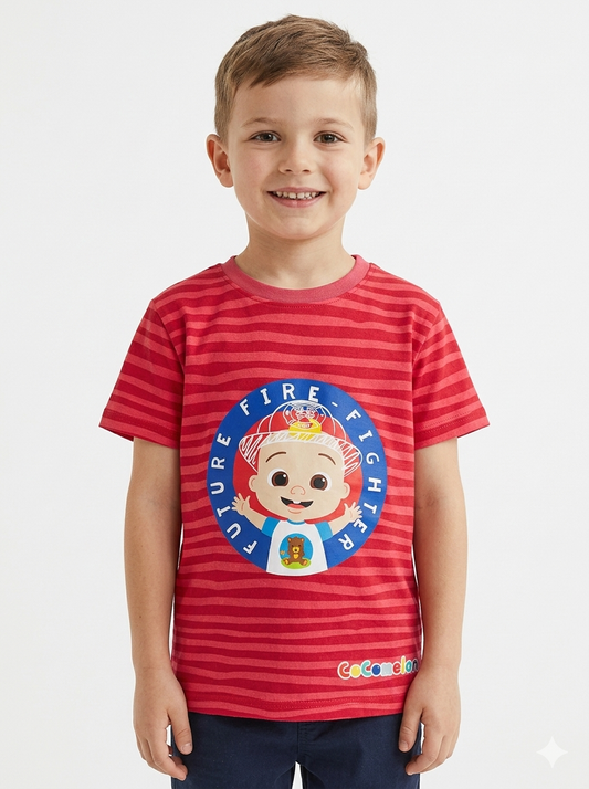 Boys Red Striped T-Shirt