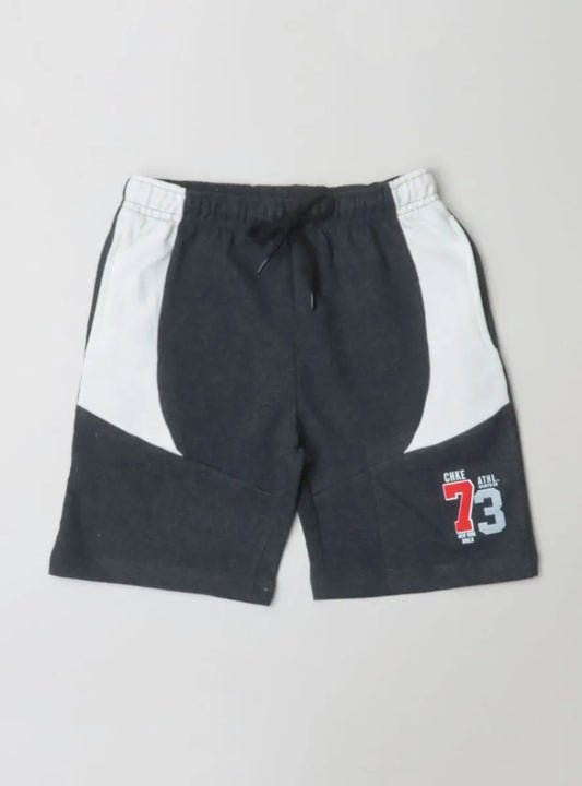 Boys French Terry Cut N Sew Shorts Black