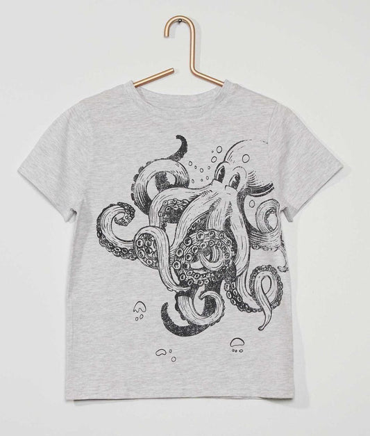 Octopus Printed Boys T Shirt