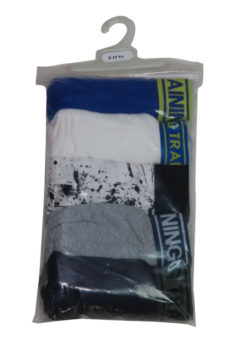 Boys 5 Pack Boxer Shorts Assorted Colours