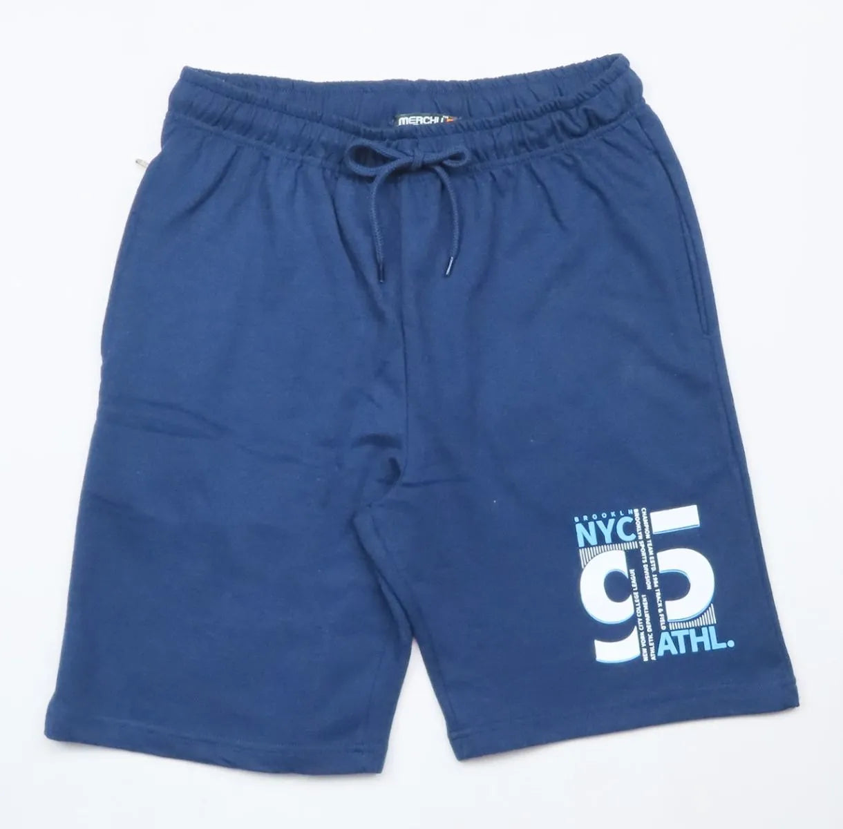 Mens French Terry Knit Shorts | Navy Blue