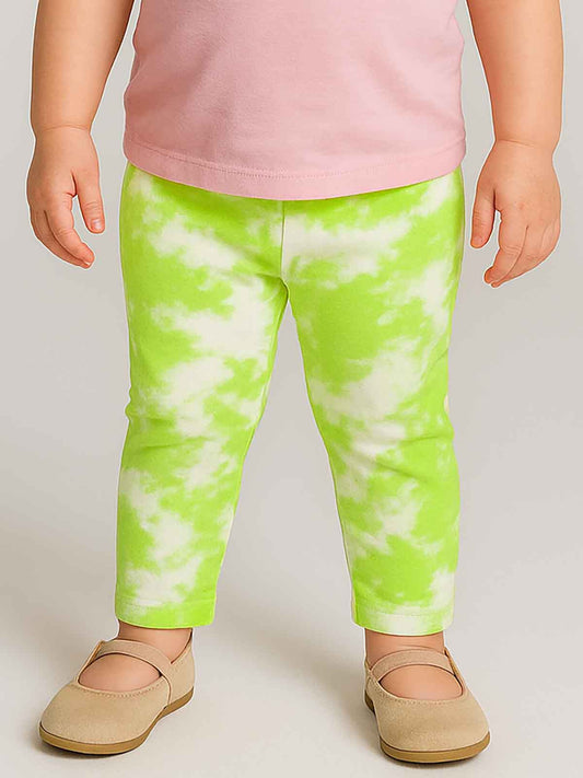 Girls Printed Stretch Legging Yellow
