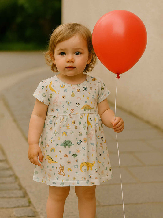Baby Girls Printed Knit Dress