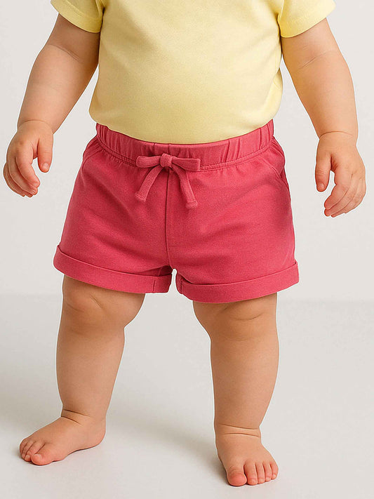 Baby Girls Knit Pink Shorts
