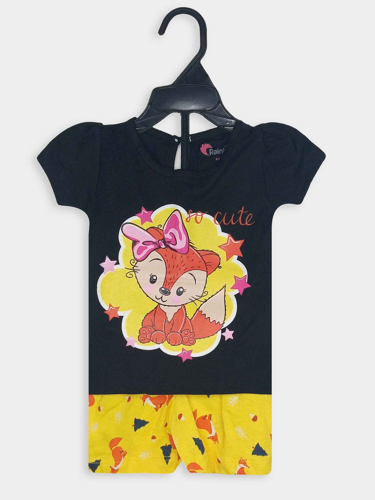Baby Girls Printed Shorty Sets Hanger Pack