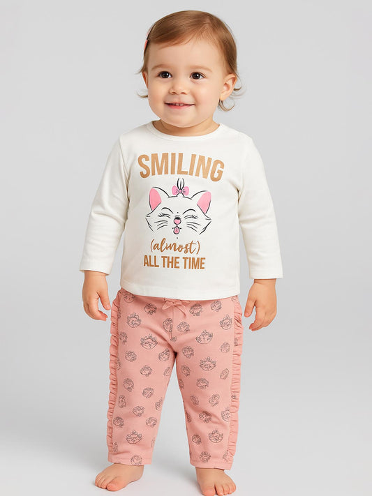 Baby Girls Printed Top n Jogger 2 Pc Set