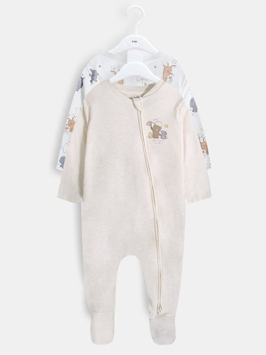 Baby Printed 2 Pack Sleepsuits