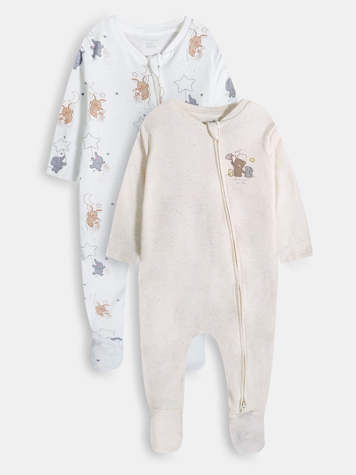 Baby Printed 2 Pack Sleepsuits