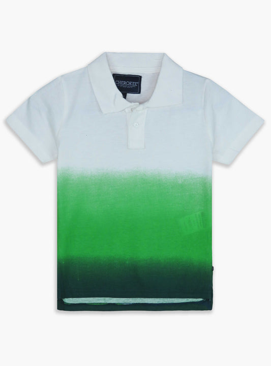 Boys Dip Dyed Collar T Shirt