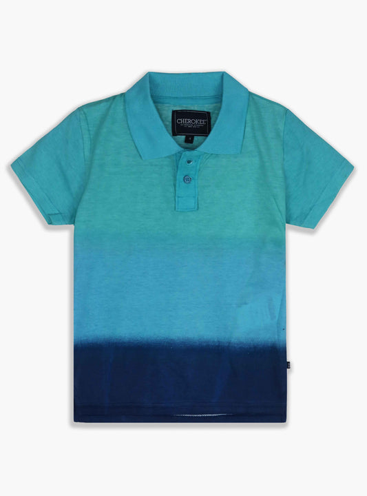 Boys Dip Dyed Collar T Shirt