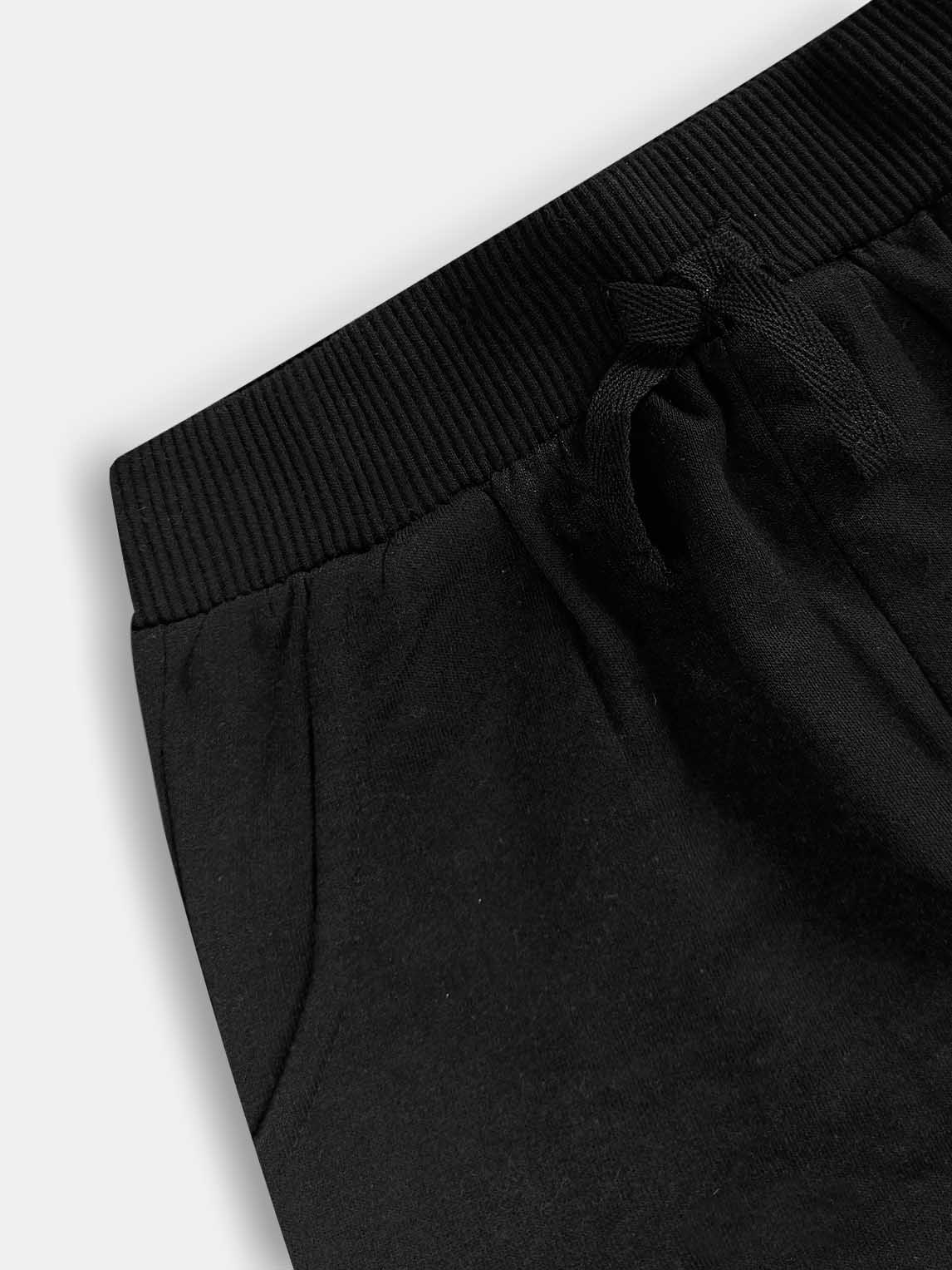 Boys Fleece Black Spider-Man Jogger