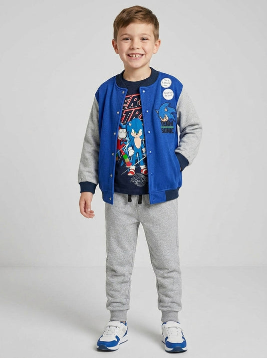 Boys 3-Pc Blue Jogging Set