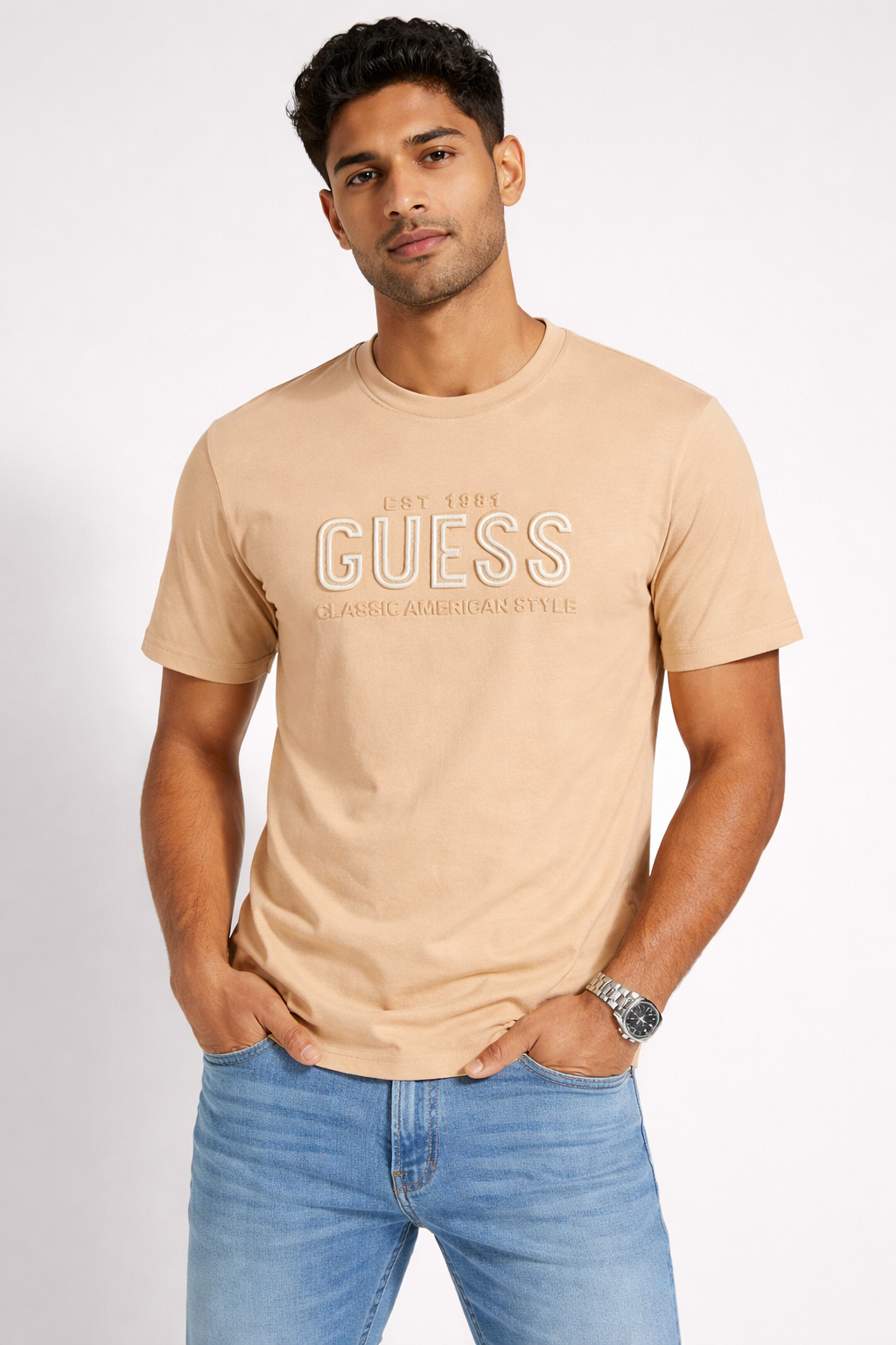 Mens Printed N Embossed T-Shirt