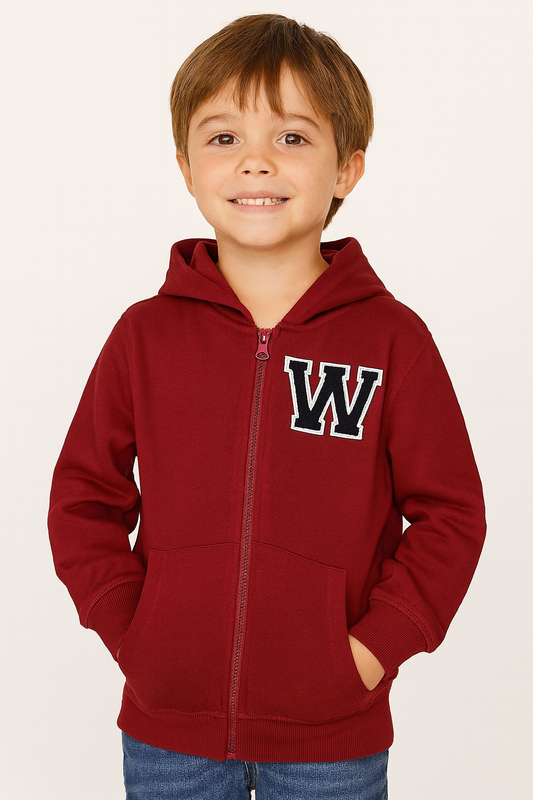 Boys Hooded Full Zipper Sweatshirt