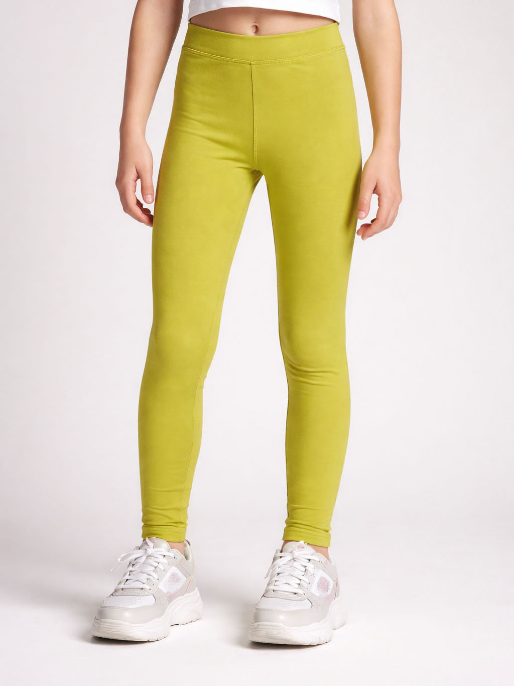 Girls Stretch Leggings Light Yellow