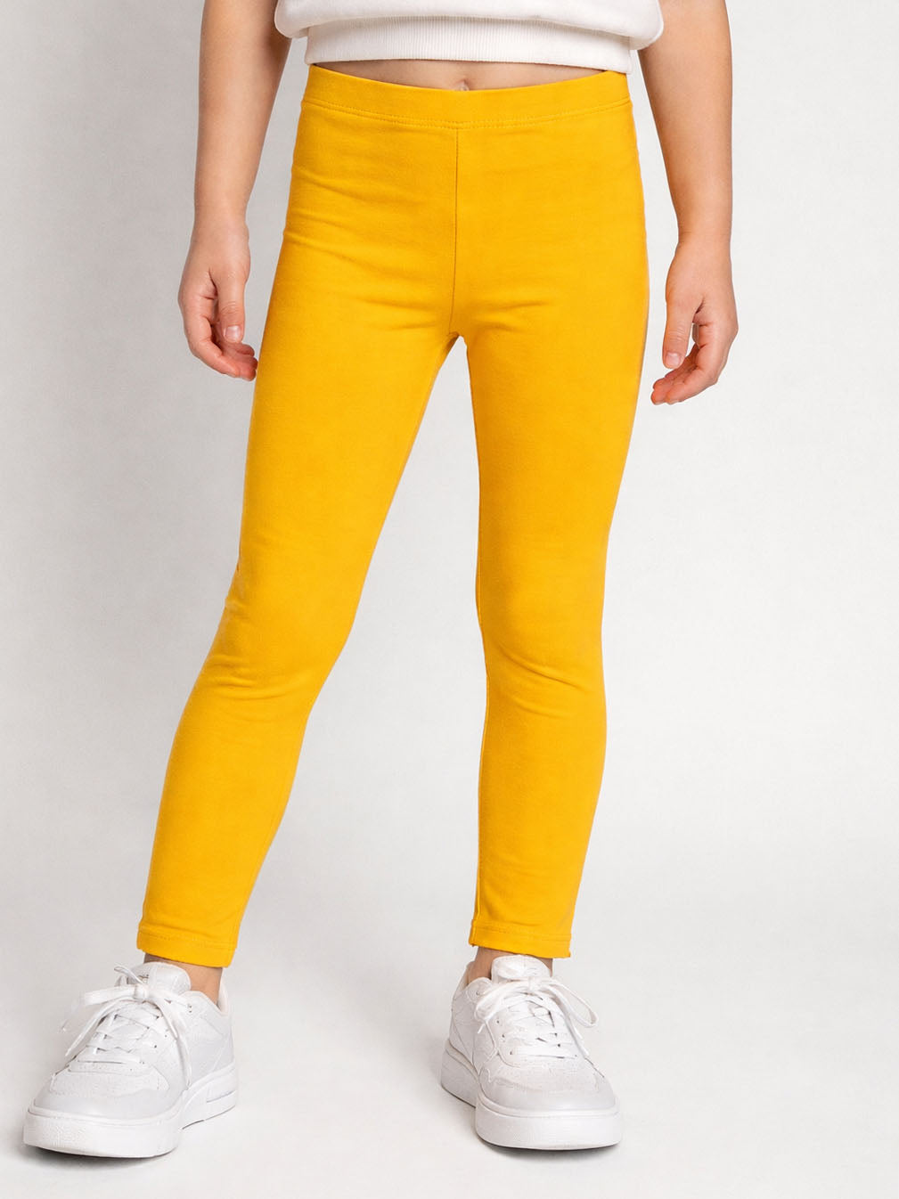 Girls Stretch Leggings Mustard