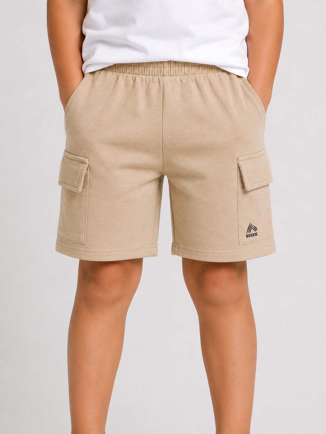 Boys Beige Cargo Shorts