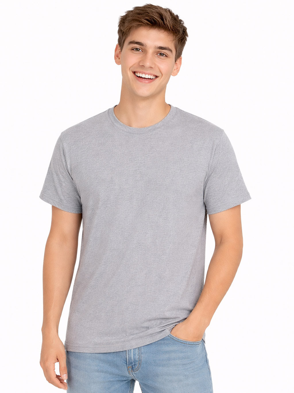 Mens Crew Neck Plain T Shirts