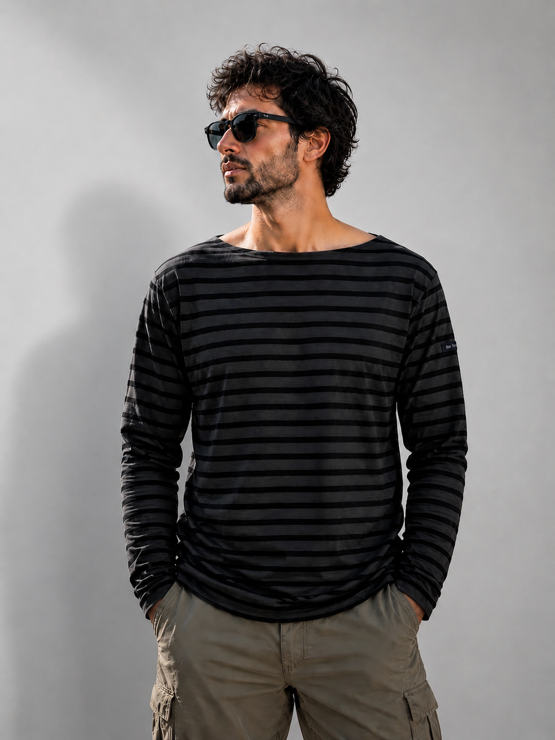 Mens Striped Long Sleeve T-Shirt