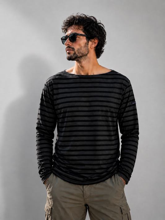 Mens Striped Long Sleeve T-Shirt