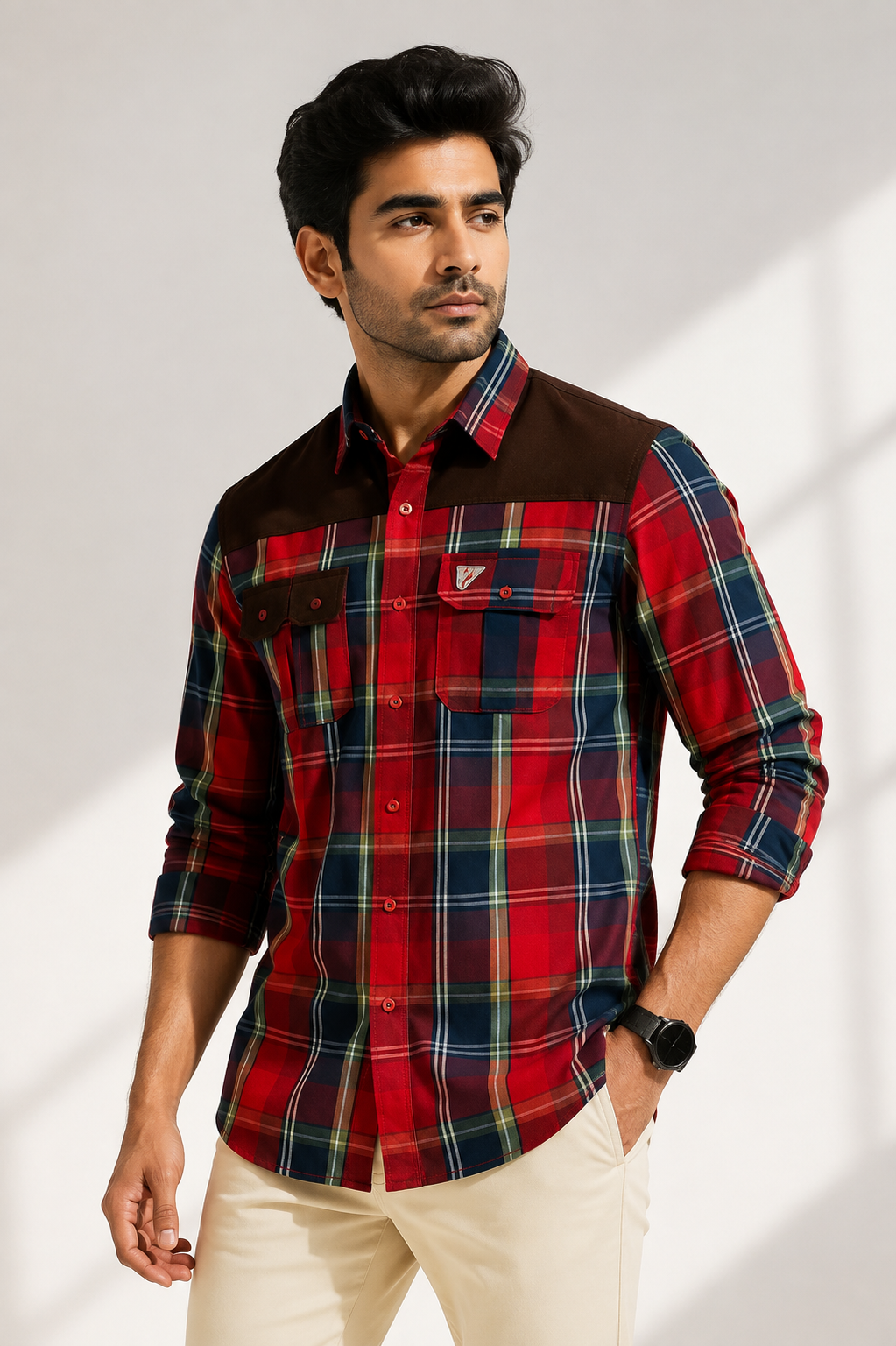 Mens Checked Woven Shirt