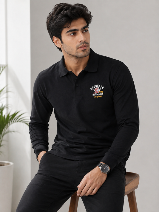 Mens Long Sleeve Polo
