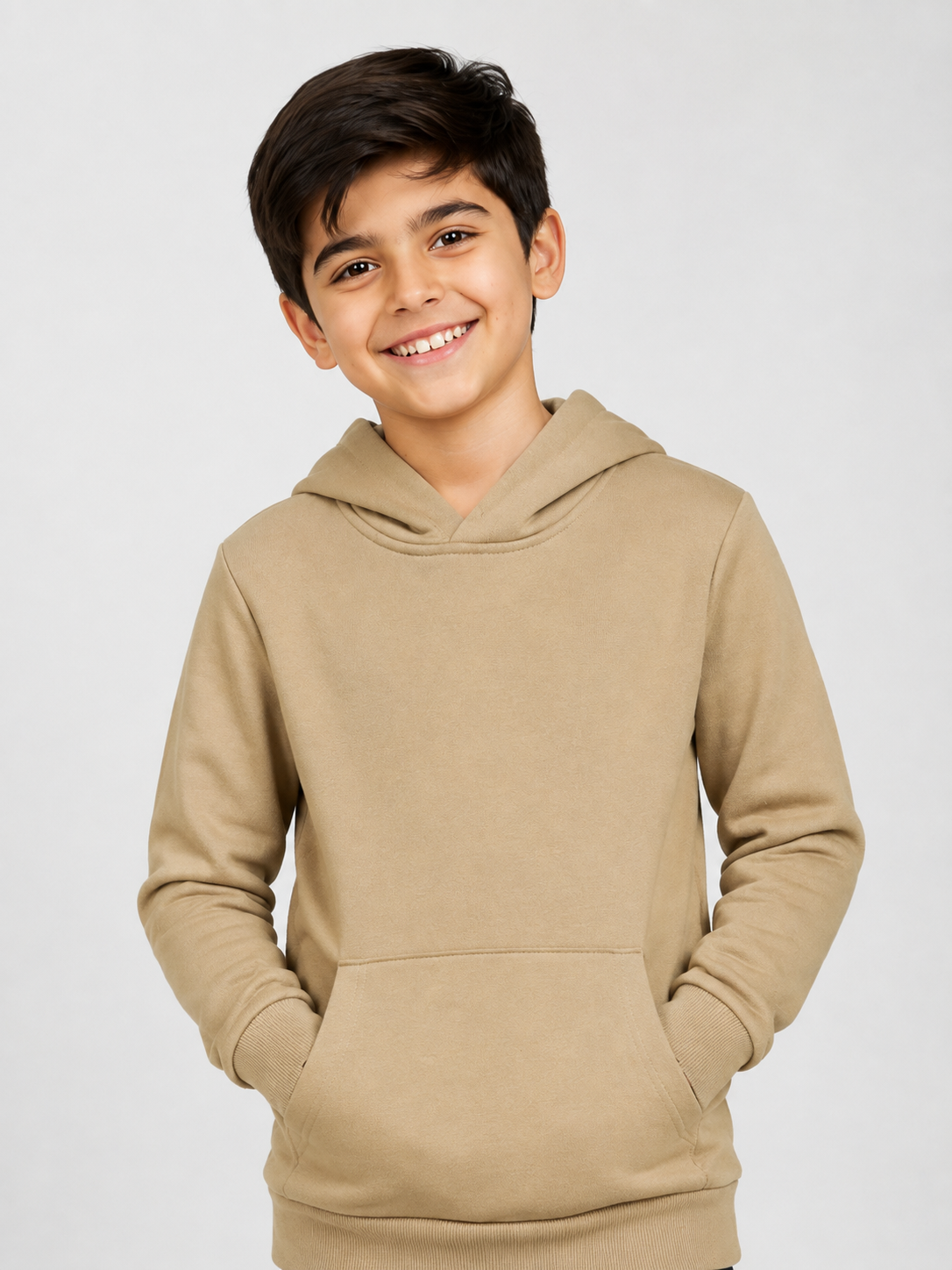 Boys Pullover Sweatshirt Beige