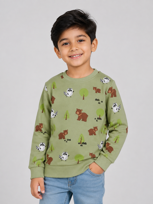 Boys Pullover Sweatshirt |  Green