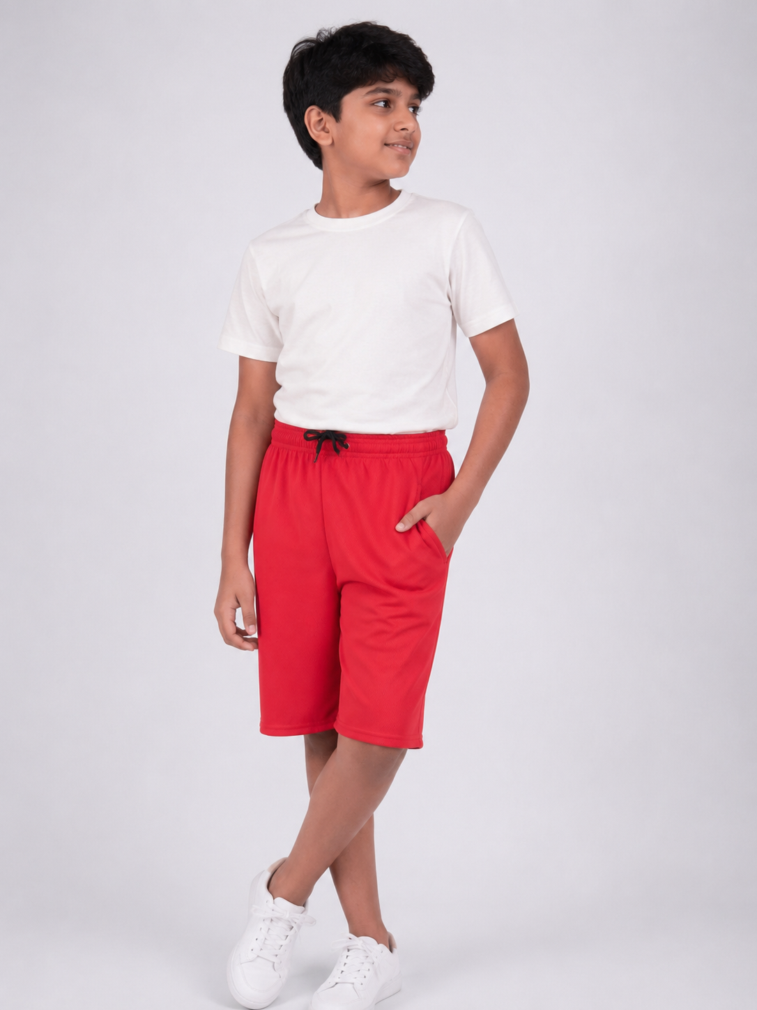 Boys Dry-Fit Red Shorts