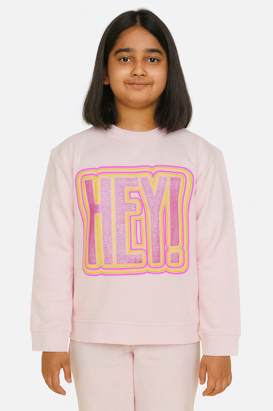 Girls Printed Pullover Sweatshirt