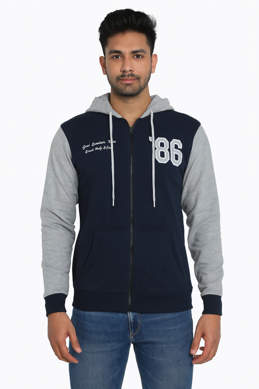 Mens Hooded Full Zipper Sweatshirt